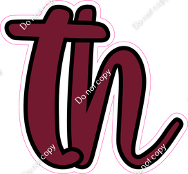 CUL 23.5" Individuals - Flat Burgundy TH