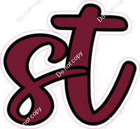 CUL 23.5" Individuals - Flat Burgundy ST