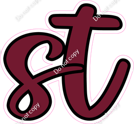 CUL 23.5" Individuals - Flat Burgundy ST