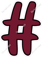 CUL 23.5" Individuals - Flat Burgundy #