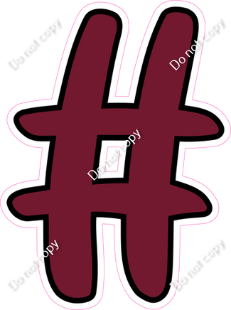 CUL 23.5" Individuals - Flat Burgundy #