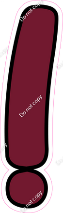 CUL 23.5" Individuals - Flat Burgundy !