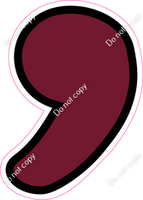 CUL 23.5" Individuals - Flat Burgundy Apostrophe