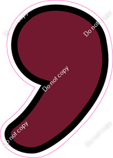 CUL 23.5" Individuals - Flat Burgundy Apostrophe