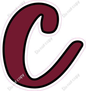 CUL 23.5" Individuals - Flat Burgundy c