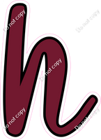 CUL 23.5" Individuals - Flat Burgundy h