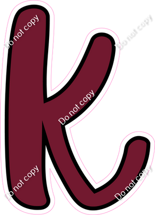 CUL 23.5" Individuals - Flat Burgundy k