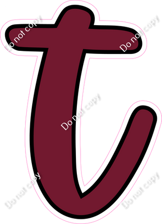 CUL 23.5" Individuals - Flat Burgundy t