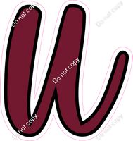 CUL 23.5" Individuals - Flat Burgundy u