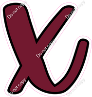 CUL 23.5" Individuals - Flat Burgundy x