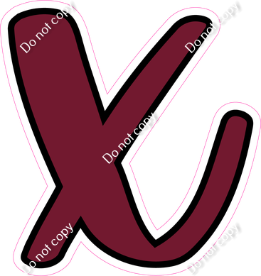 CUL 23.5" Individuals - Flat Burgundy x