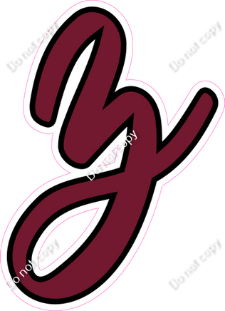 CUL 23.5" Individuals - Flat Burgundy z