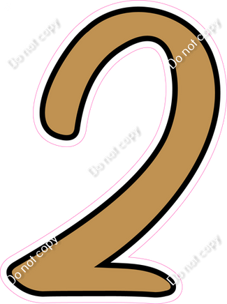 CUL 23.5" Individuals - Flat Gold 2