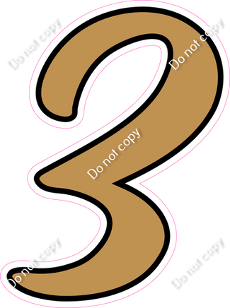 CUL 23.5" Individuals - Flat Gold 3