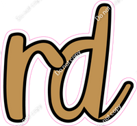 CUL 23.5" Individuals - Flat Gold RD