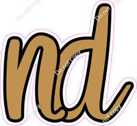 CUL 23.5" Individuals - Flat Gold ND