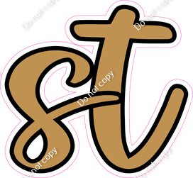 CUL 23.5" Individuals - Flat Gold ST