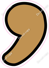 CUL 23.5" Individuals - Flat Gold Apostrophe