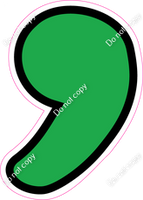 CUL 23.5" Individuals - Flat Green Apostrophe