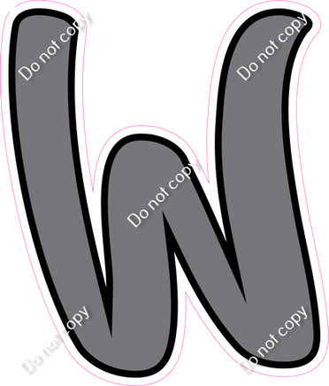 CUL 23.5" Individuals - Flat Grey W