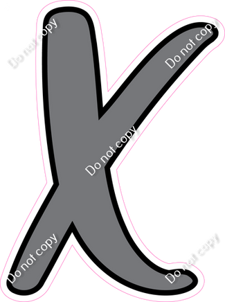 CUL 23.5" Individuals - Flat Grey X