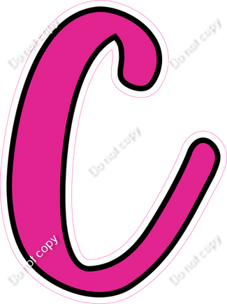 CUL 23.5" Individuals - Flat Hot Pink C