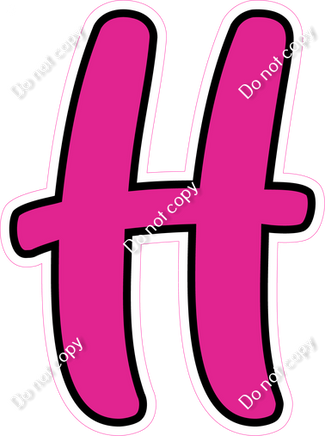 CUL 23.5" Individuals - Flat Hot Pink H