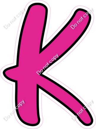 CUL 23.5" Individuals - Flat Hot Pink K