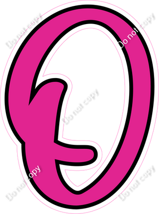 CUL 23.5" Individuals - Flat Hot Pink O