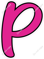 CUL 23.5" Individuals - Flat Hot Pink P