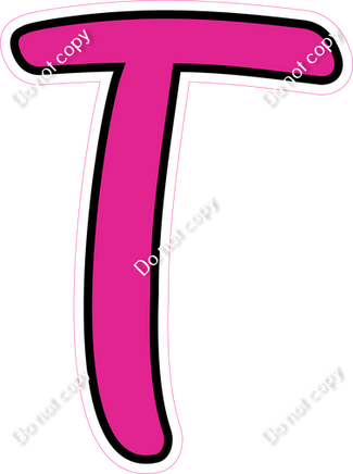 CUL 23.5" Individuals - Flat Hot Pink T