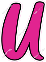 CUL 23.5" Individuals - Flat Hot Pink U