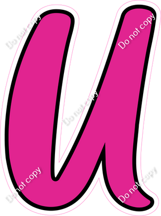 CUL 23.5" Individuals - Flat Hot Pink U