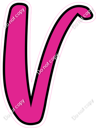 CUL 23.5" Individuals - Flat Hot Pink V