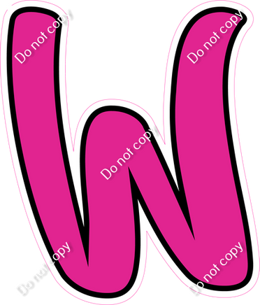 CUL 23.5" Individuals - Flat Hot Pink W