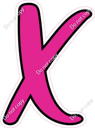 CUL 23.5" Individuals - Flat Hot Pink X