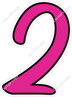 CUL 23.5" Individuals - Flat Hot Pink 2