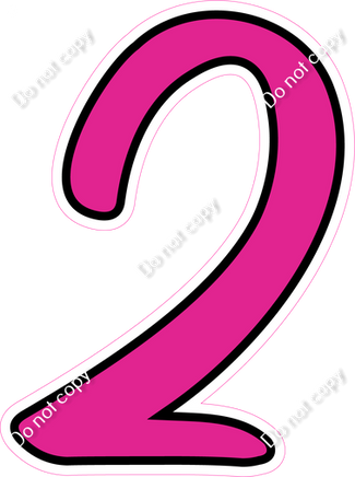 CUL 23.5" Individuals - Flat Hot Pink 2