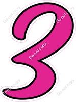 CUL 23.5" Individuals - Flat Hot Pink 3