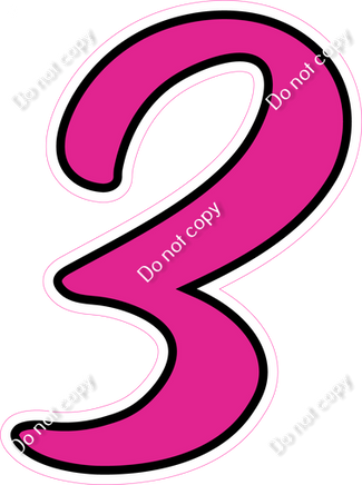 CUL 23.5" Individuals - Flat Hot Pink 3