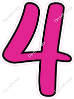 CUL 23.5" Individuals - Flat Hot Pink 4