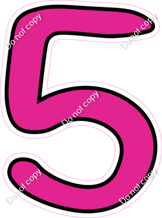 CUL 23.5" Individuals - Flat Hot Pink 5