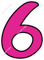 CUL 23.5" Individuals - Flat Hot Pink 6