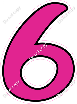 CUL 23.5" Individuals - Flat Hot Pink 6