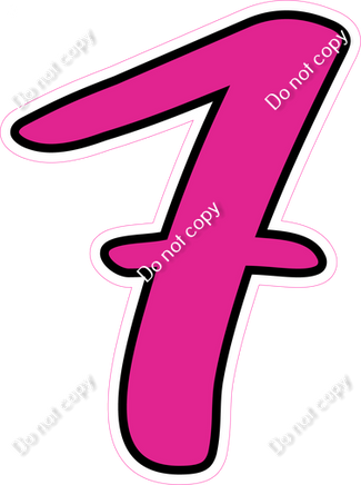 CUL 23.5" Individuals - Flat Hot Pink 7