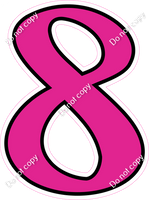 CUL 23.5" Individuals - Flat Hot Pink 8