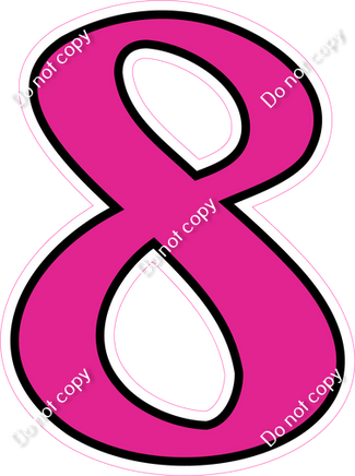 CUL 23.5" Individuals - Flat Hot Pink 8