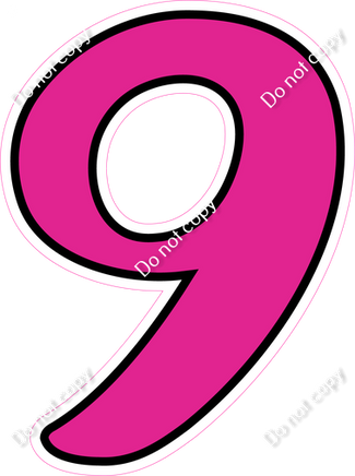 CUL 23.5" Individuals - Flat Hot Pink 9