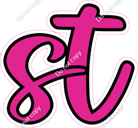 CUL 23.5" Individuals - Flat Hot Pink ST