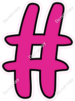 CUL 23.5" Individuals - Flat Hot Pink #